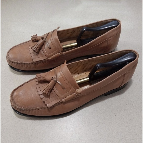 Sandro Moscoloni Men’s Brown Leather Loafer Slip On Shoe Size 10.5 main image 5